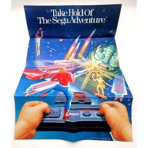 SEGA MASTER SYSTEM DOUBLE SIDED POSTER TAKE HOLD OF THE SEGA ADVENTURE